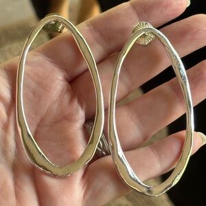 RLM SoHo Classic Organic Loop Silver Drop Earrings NFS